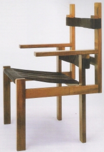 Marcel Breuer: silla de listones de madera, 1923.